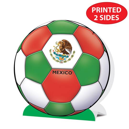 9.25" Mexico 3D Soccer Ball Centerpieces, 2ct.